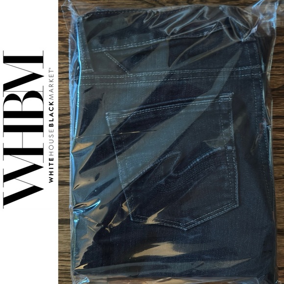 NEW White House Black Market Blanc Embroidered Black Bootcut Jeans - Size 0R - Picture 8 of 8